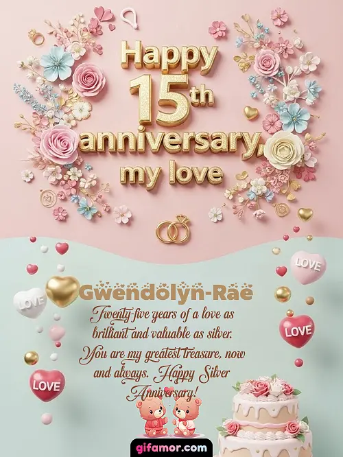 Happy 15th anniversary, my love Gwendolyn-Rae